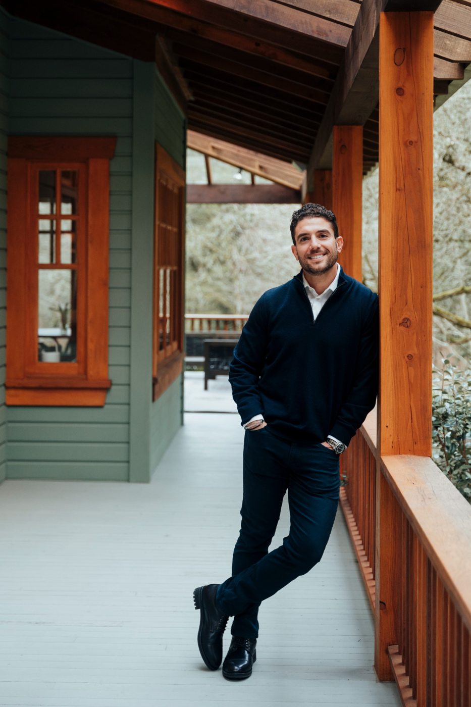 Portrait of Niko Mavrikos at a Vancouver Island residence